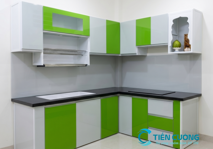 Tủ Bếp Nhôm Kính