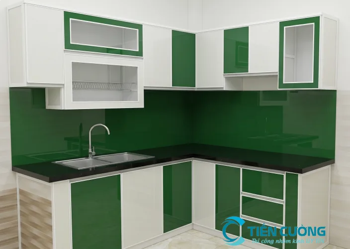 Mẫu Tủ Bếp Nhôm Kính Tại TPHCM