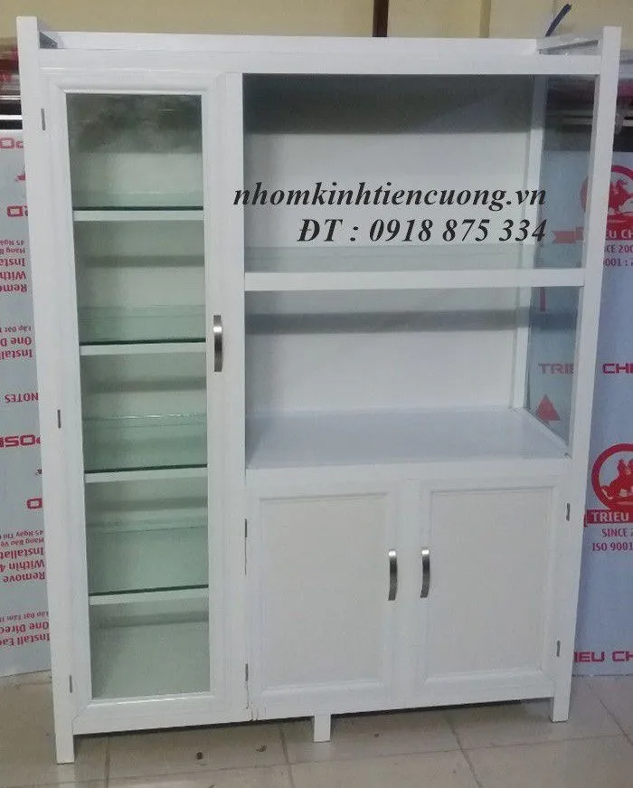 Tủ Chén Nhôm Kính