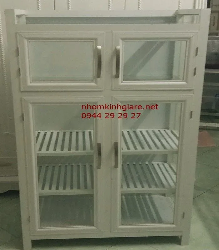 Tủ Chén Nhôm Kính 6 Tủ Chén Nhôm Kính