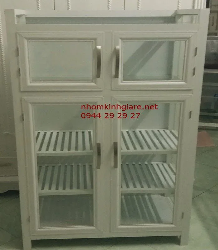 Tủ Chén Nhôm Kính 2 Tủ Chén Nhôm Kính
