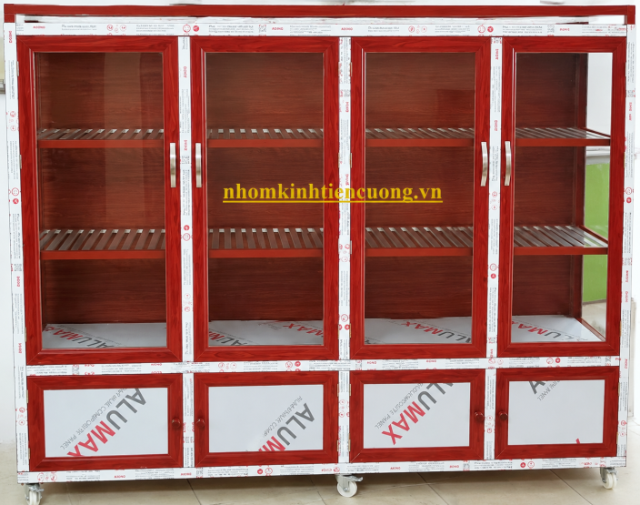 Mẫu Tủ Chén Nhôm Kính Đặt Theo Kích Thước